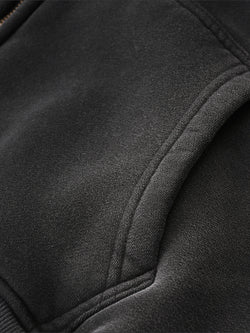 ICONIC ZIPPER BOXY HOODIE