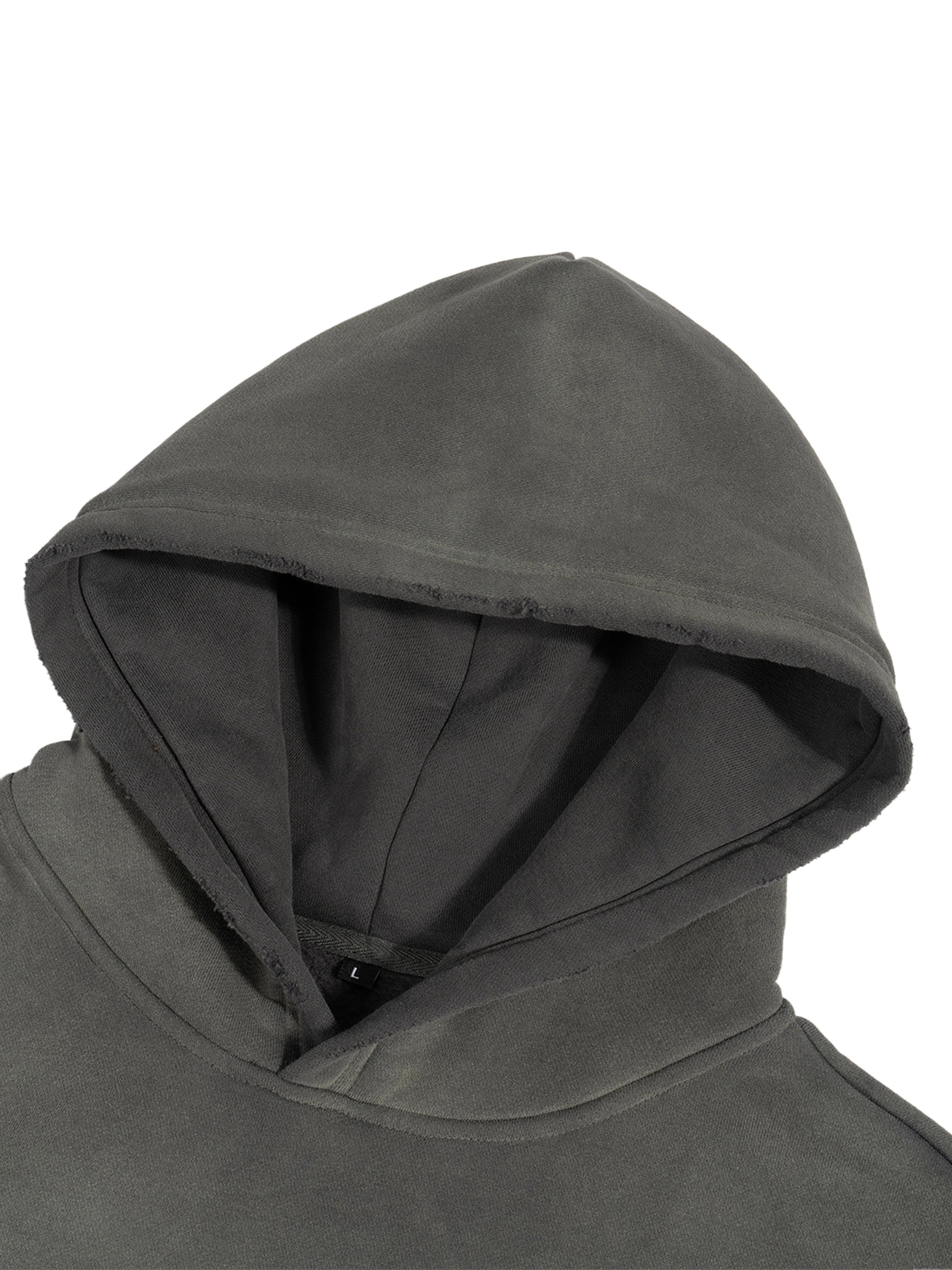 BACKBENCHER SIGNATURE FRAYED SUNFADE BOXY HOODIE